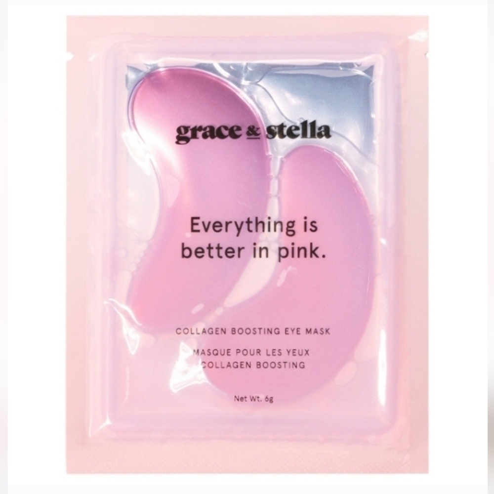 Eye Masks 1 Pair Eye Mask Womens Unisex Gift Pink Grace & STELLA MOISTURIZING
